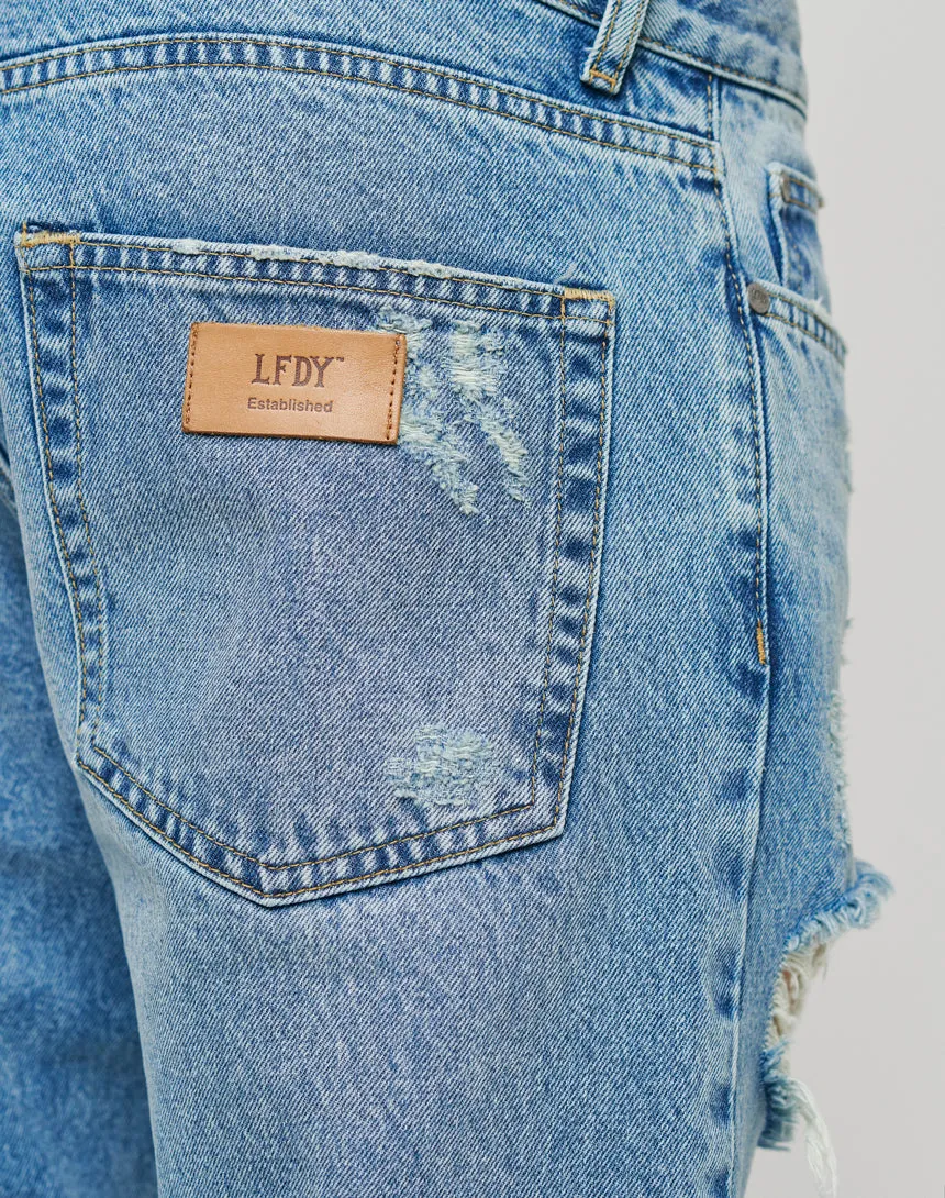 Distressed Flared Denim sold by Live Fast Die Young product image thumbnail 4