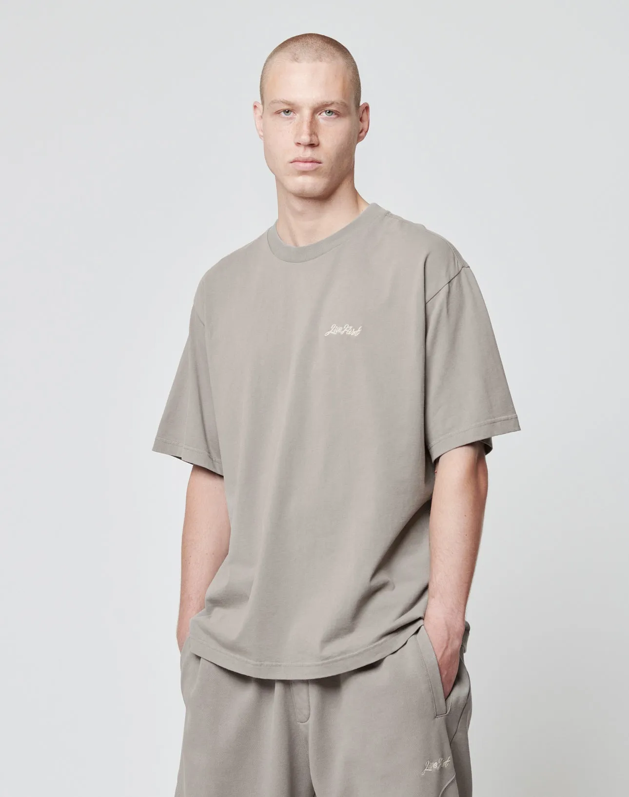 Basic Script Tee sold by Live Fast Die Young product image thumbnail 5