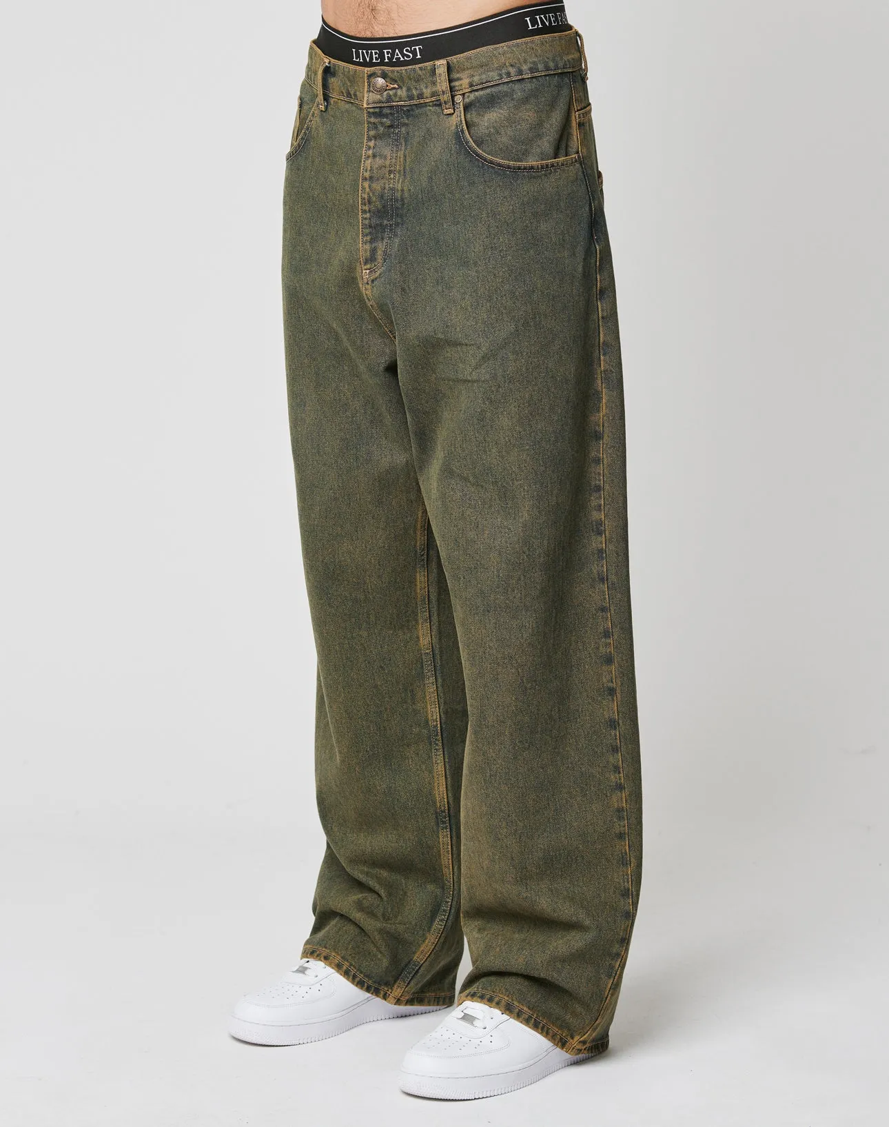 LFDY Baggy Denim sold by Live Fast Die Young