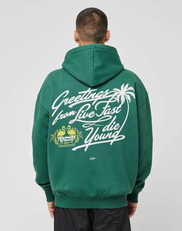 Live Fast Greetings Hooded sold by Live Fast Die Young