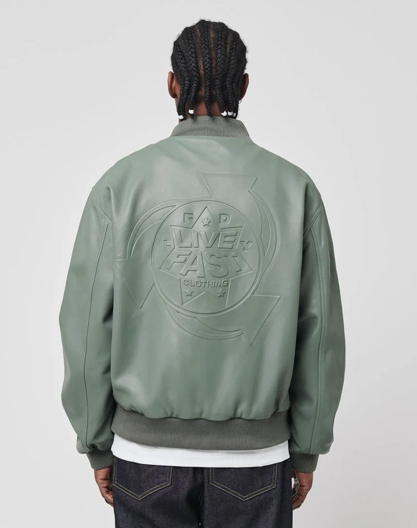 Live Fast Leather Bomber sold by Live Fast Die Young product image thumbnail 2