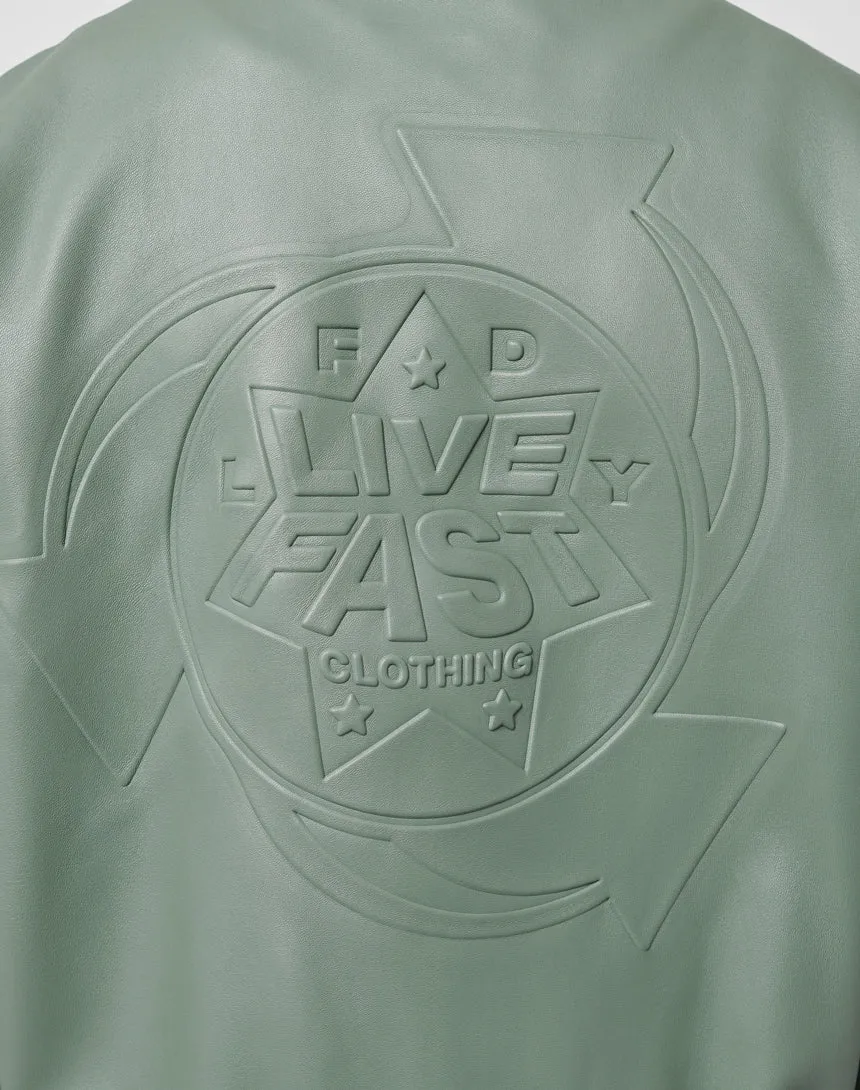 Live Fast Leather Bomber sold by Live Fast Die Young product image thumbnail 3