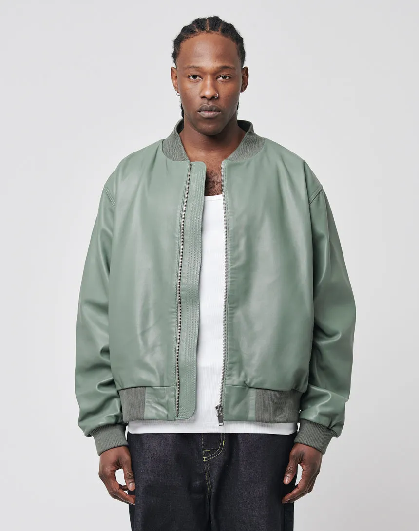 Live Fast Leather Bomber sold by Live Fast Die Young