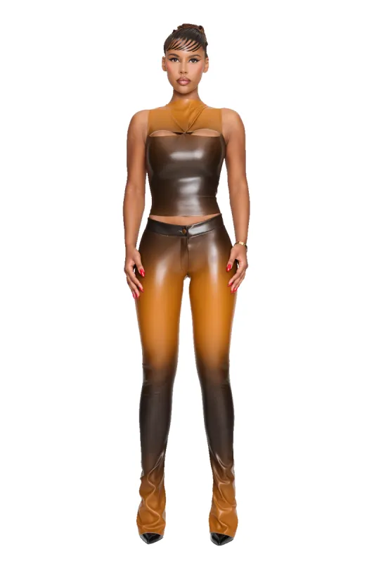 Aviles Trouser - Caramel Marble sold by CouCoo