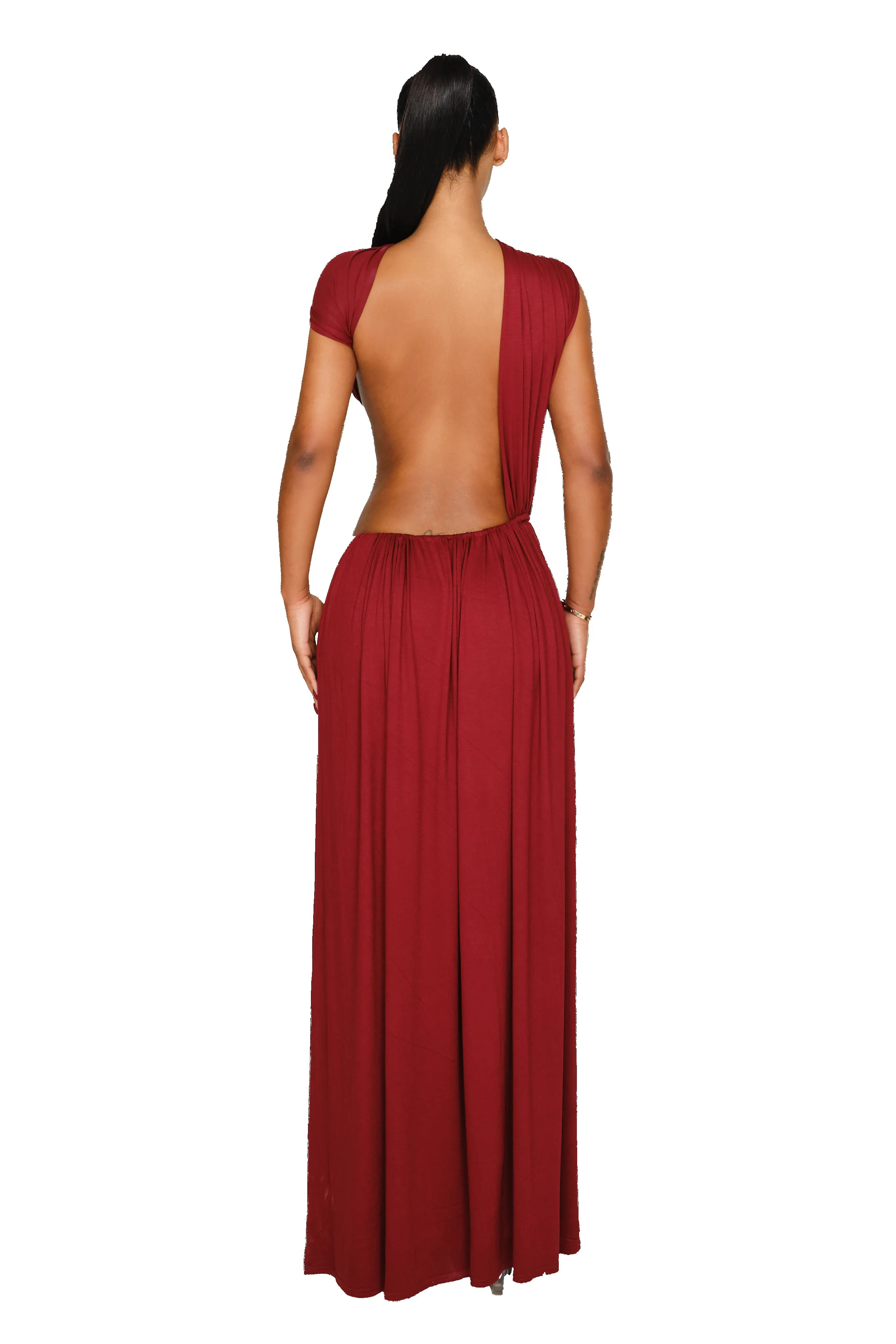 green emerald velvet dress LABEL STORE