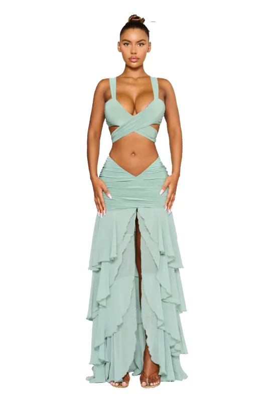 Sani Skirt - Infinity Pool sold by CouCoo