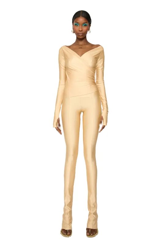 LANAI LONG-SLEEVED TOP - Cashew Butter sold by CouCoo