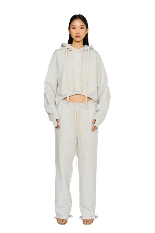 Asymmetric, Drop Crotch Tracksuit Bottoms - Cloud made by CouCoo