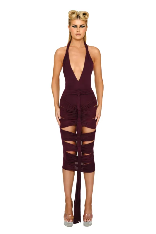 Raki Skirt - Malbec sold by CouCoo