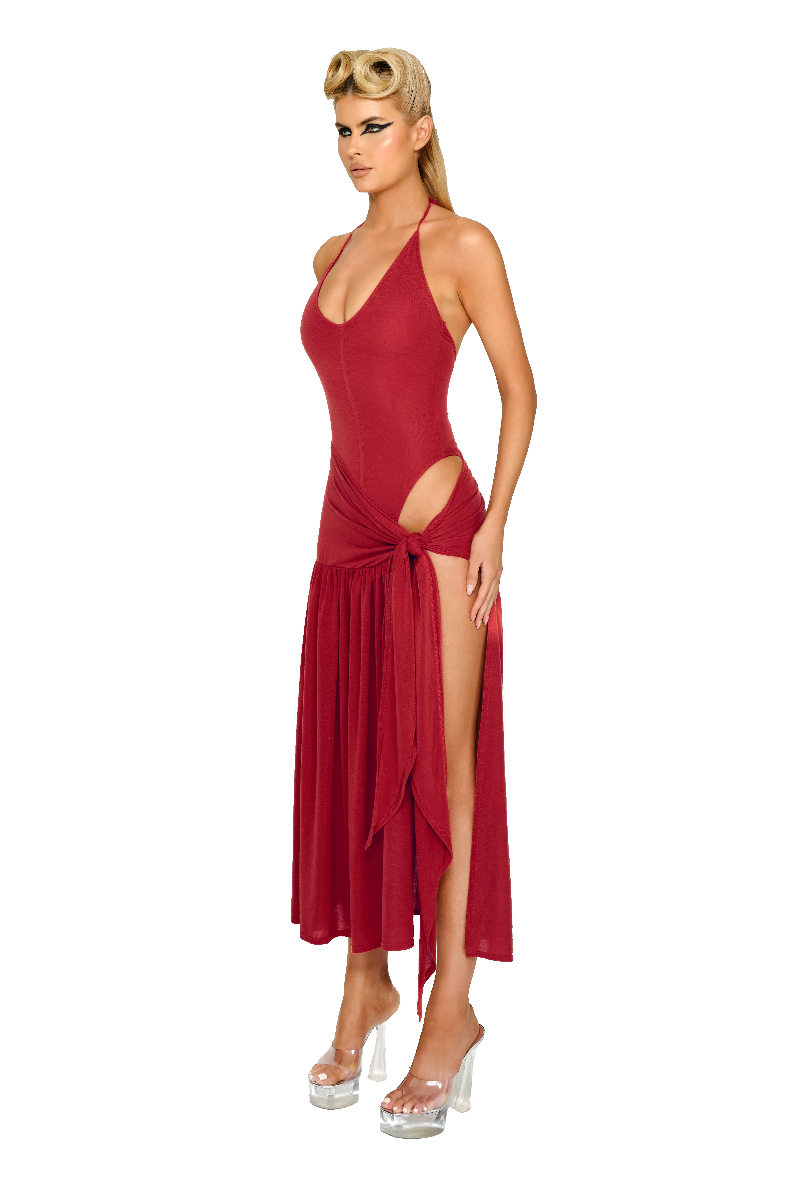 Atacama Knit Dress - Cherry Juice sold by CouCoo product image thumbnail 2