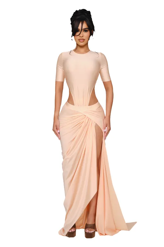 Korra Bodysuit - Peach Static sold by CouCoo