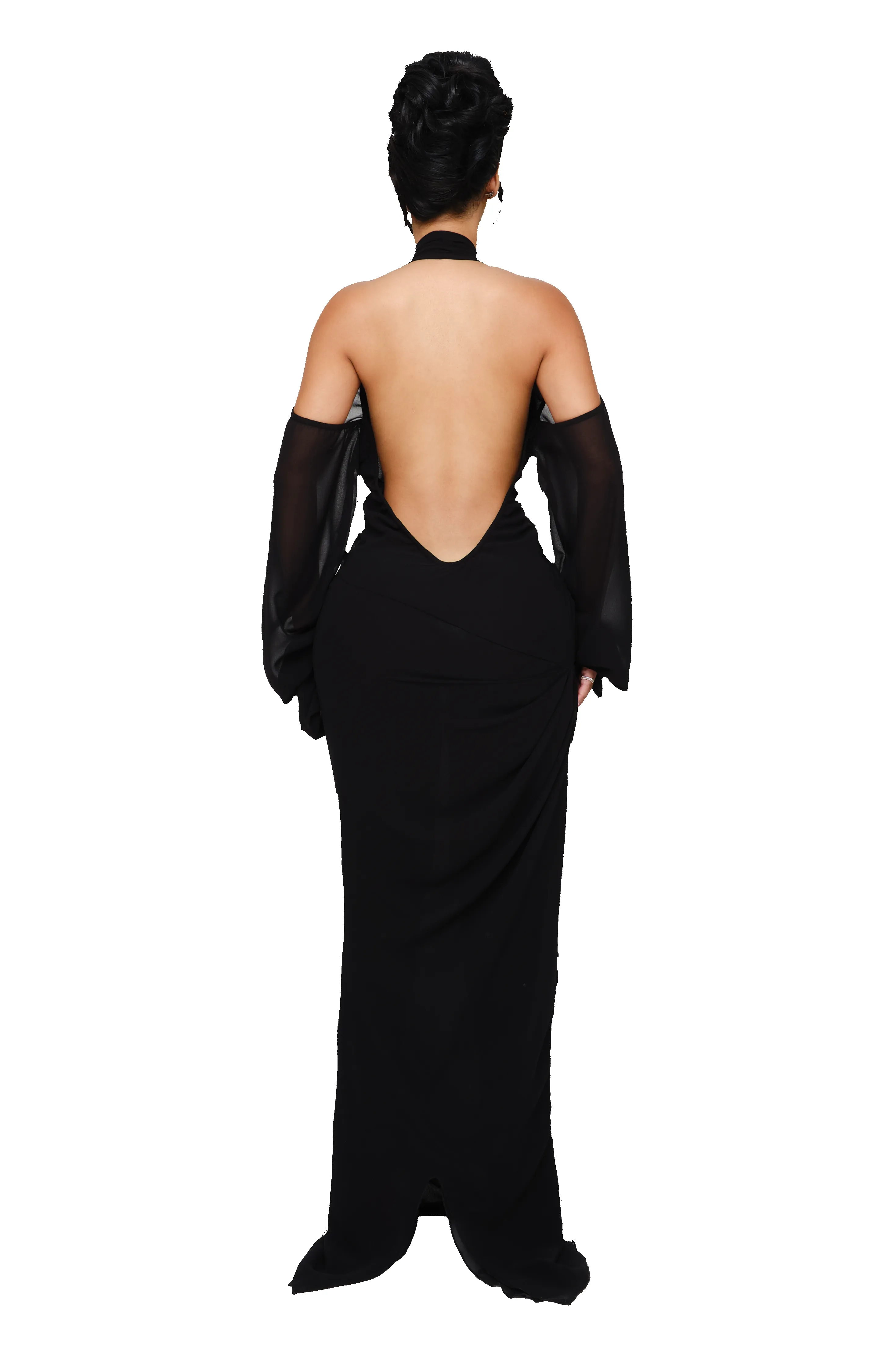 Vora Off-Shoulder Maxi Dress - Midnight Script sold by CouCoo product image thumbnail 3