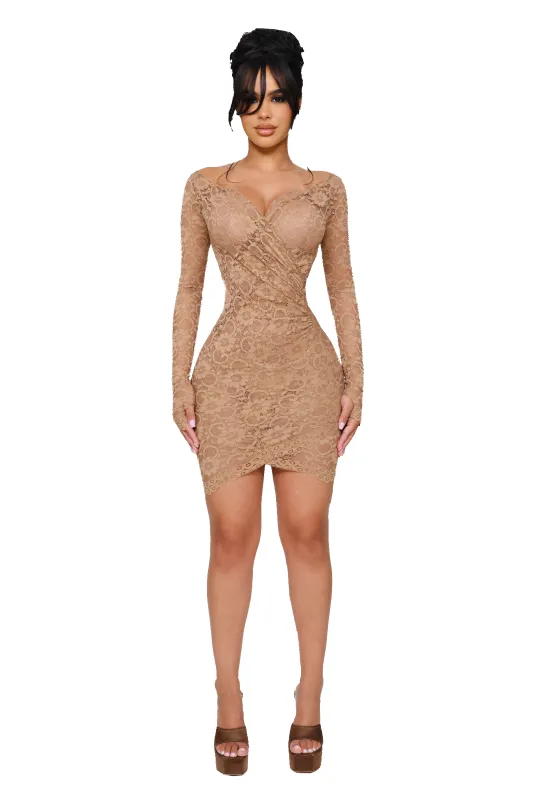Naia Lace Mini Dress - Bare Back sold by CouCoo