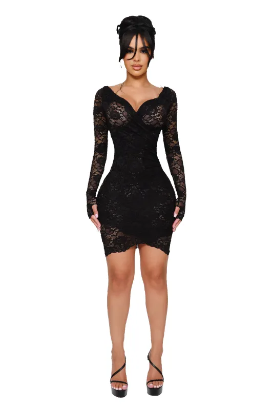 Naia Lace Mini Dress - Deep Spell sold by CouCoo