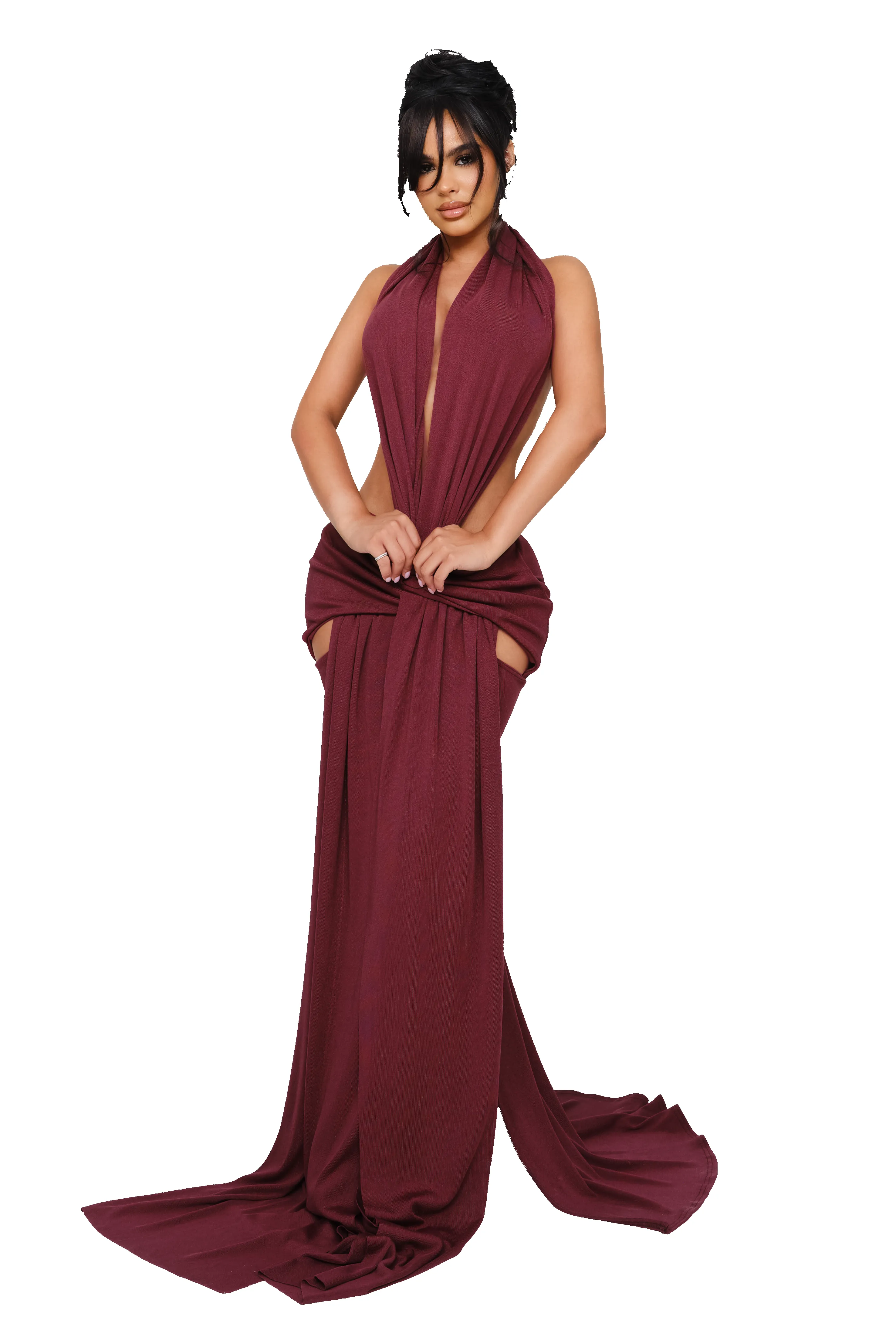 Fael Cut Out Knit Maxi Dress - Rededicated sold by CouCoo product image thumbnail 3