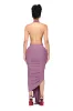 Dionè Halter Midi Dress - Wilted Plum sold by CouCoo