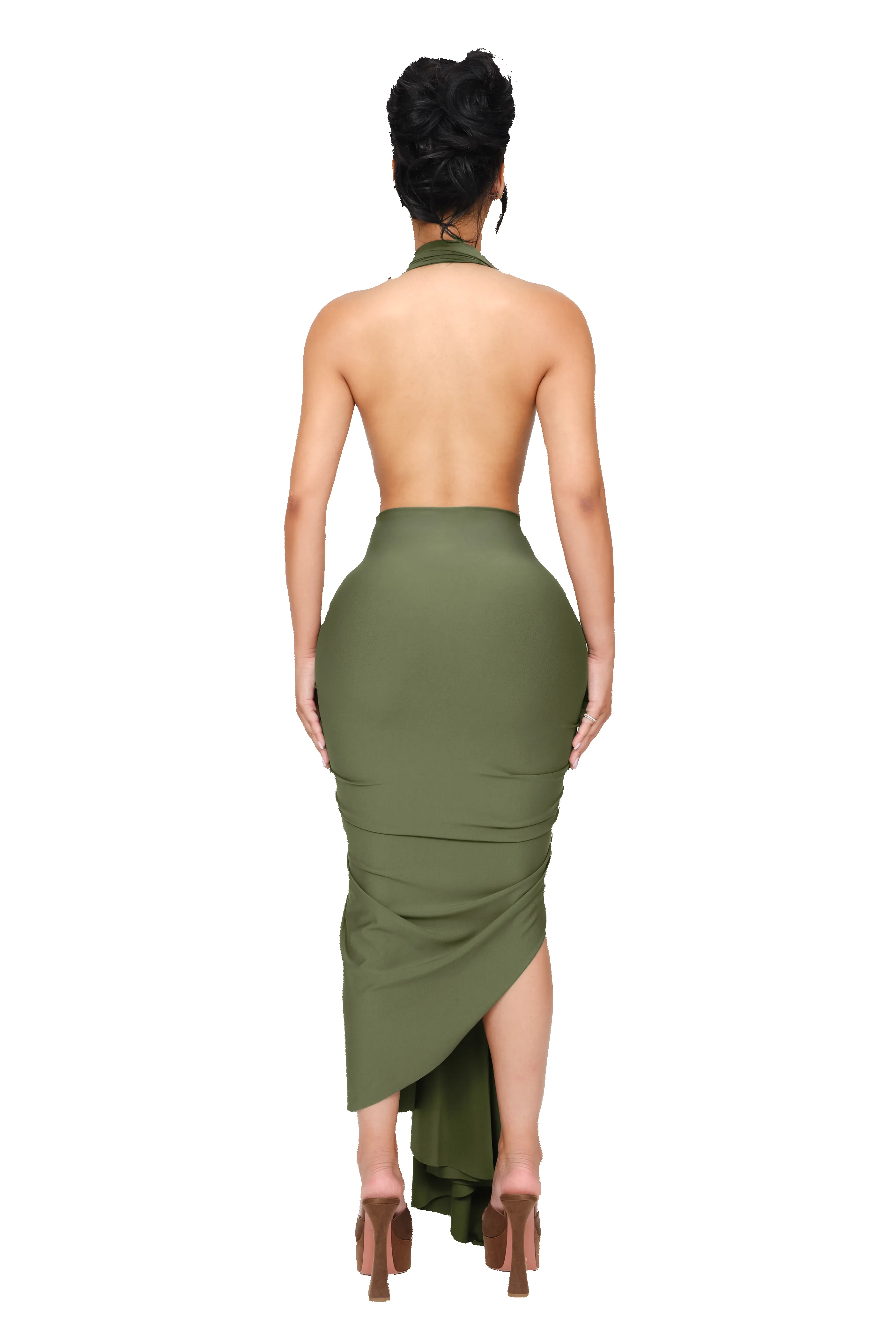 Dionè Halter Midi Dress - Vine Slip sold by CouCoo product image thumbnail 3
