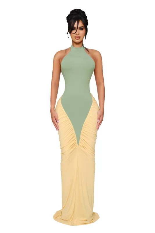 Ora Maxi Dress - Serpent Cream sold by CouCoo