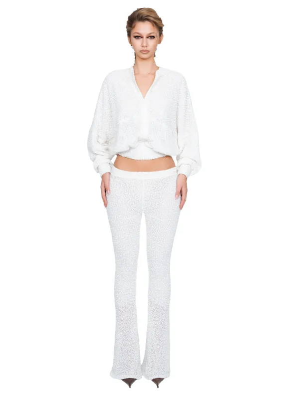 Palla Bianca Bomber Jacket - Opal Cream sold by CouCoo