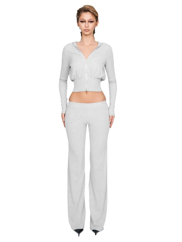 Pordena Ribbed Trouser - Soft Ash sold by CouCoo