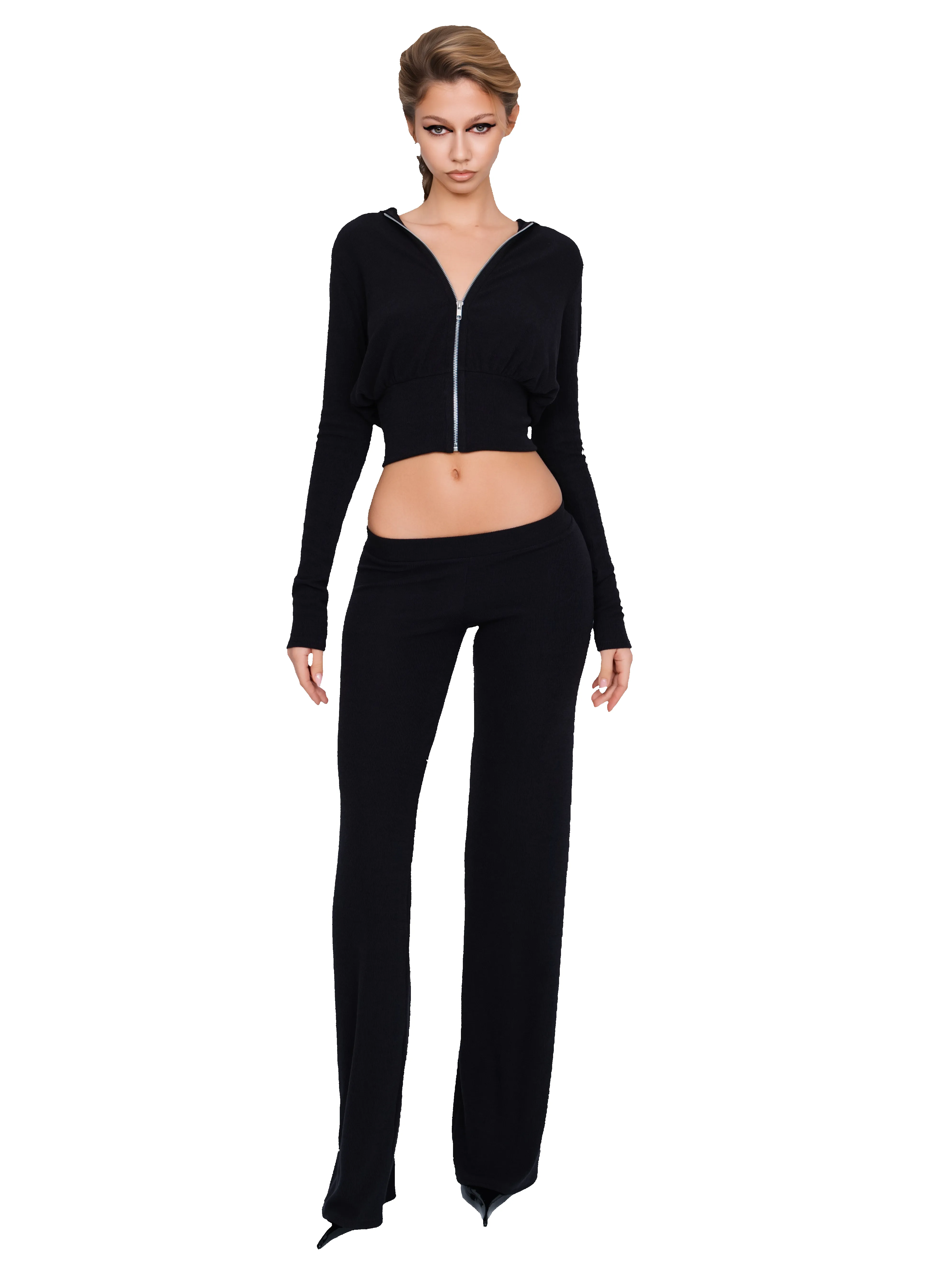 Pordena Ribbed Trouser - Obsidian Rib sold by CouCoo product image thumbnail 4