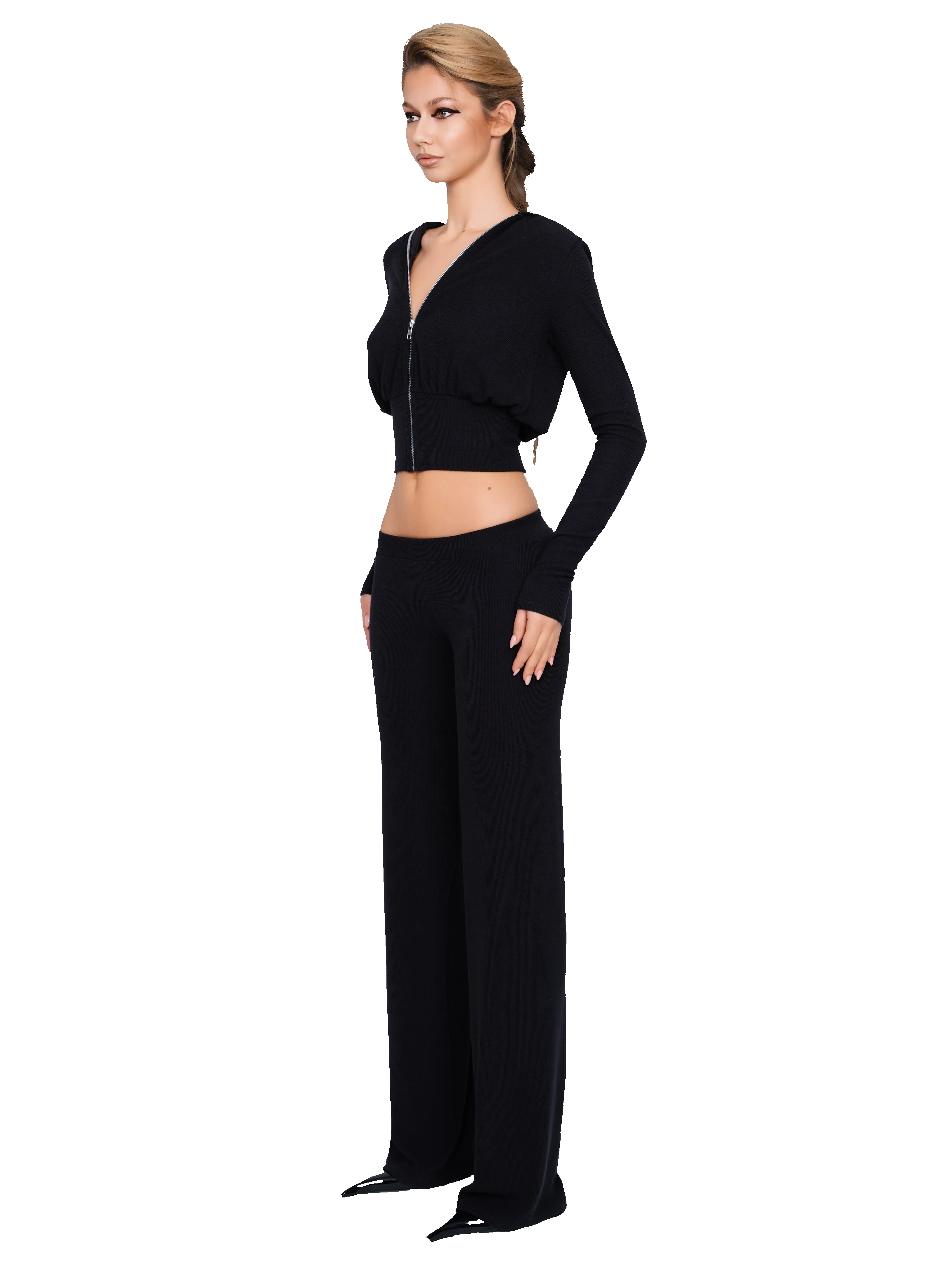 Pordena Ribbed Trouser - Obsidian Rib sold by CouCoo product image thumbnail 2