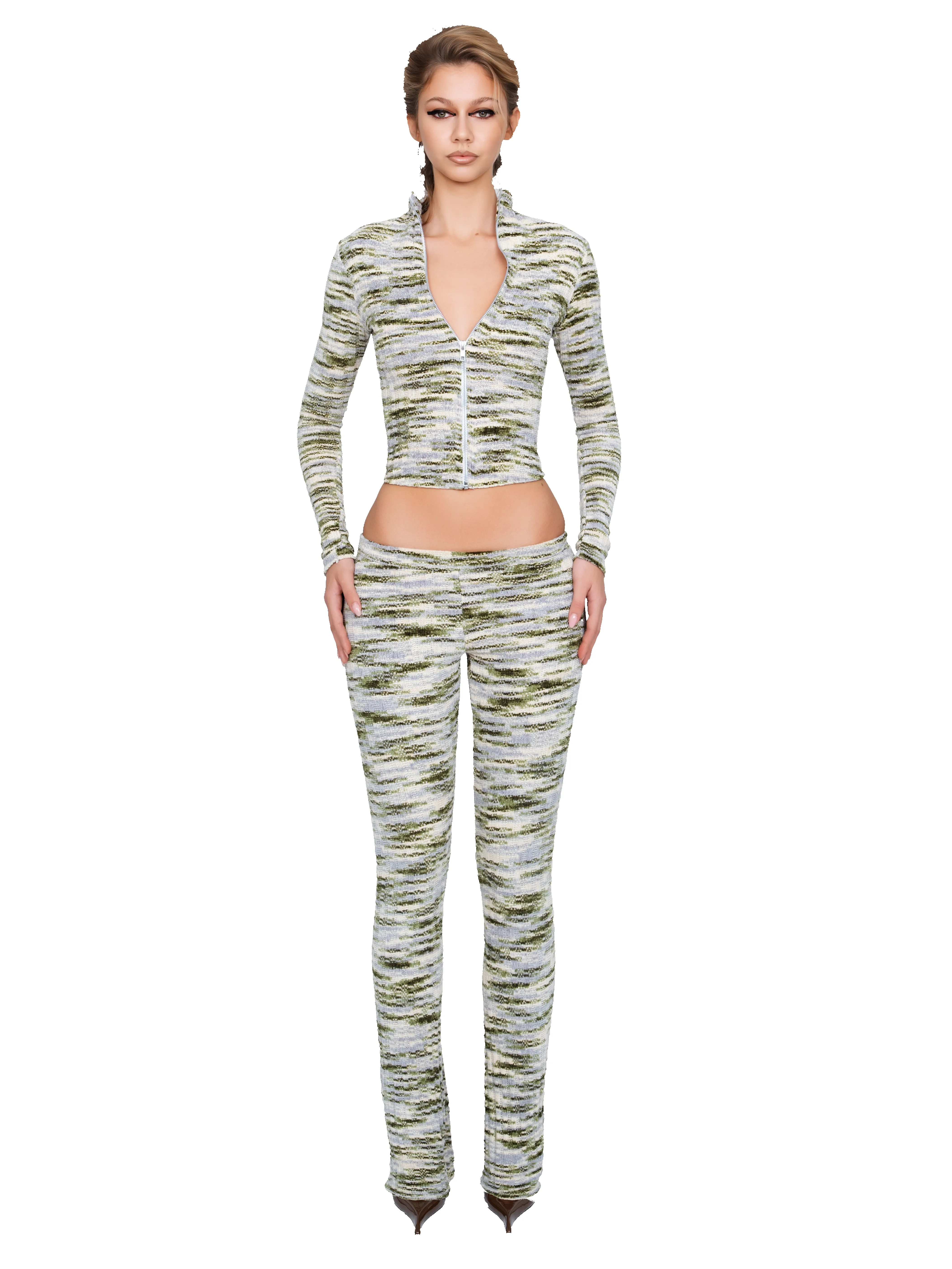 Dola Trouser - Moss Strata sold by CouCoo