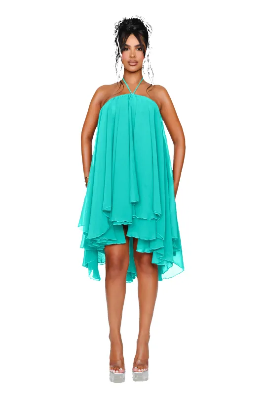 Thar Dress - Aqua Blue made by CouCoo