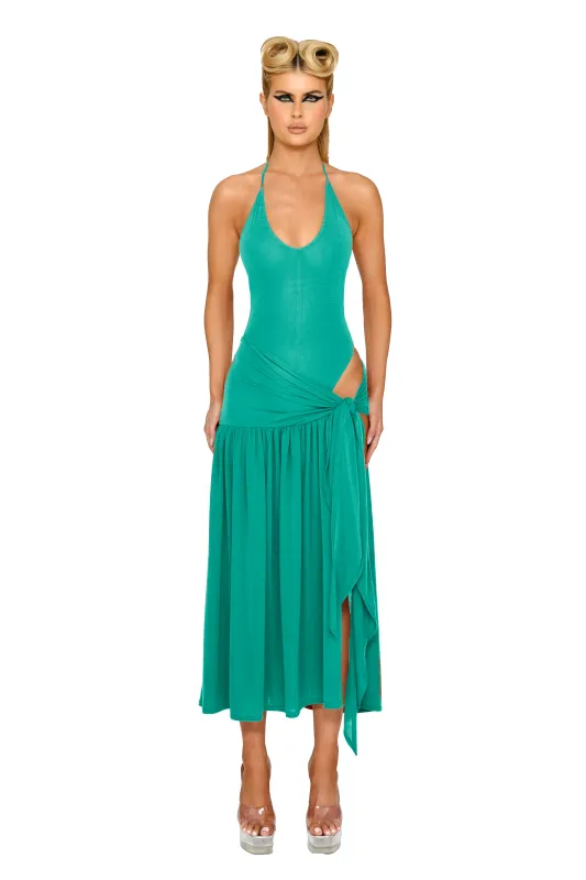 Atacama Knit Dress - Fresh Teal made by CouCoo