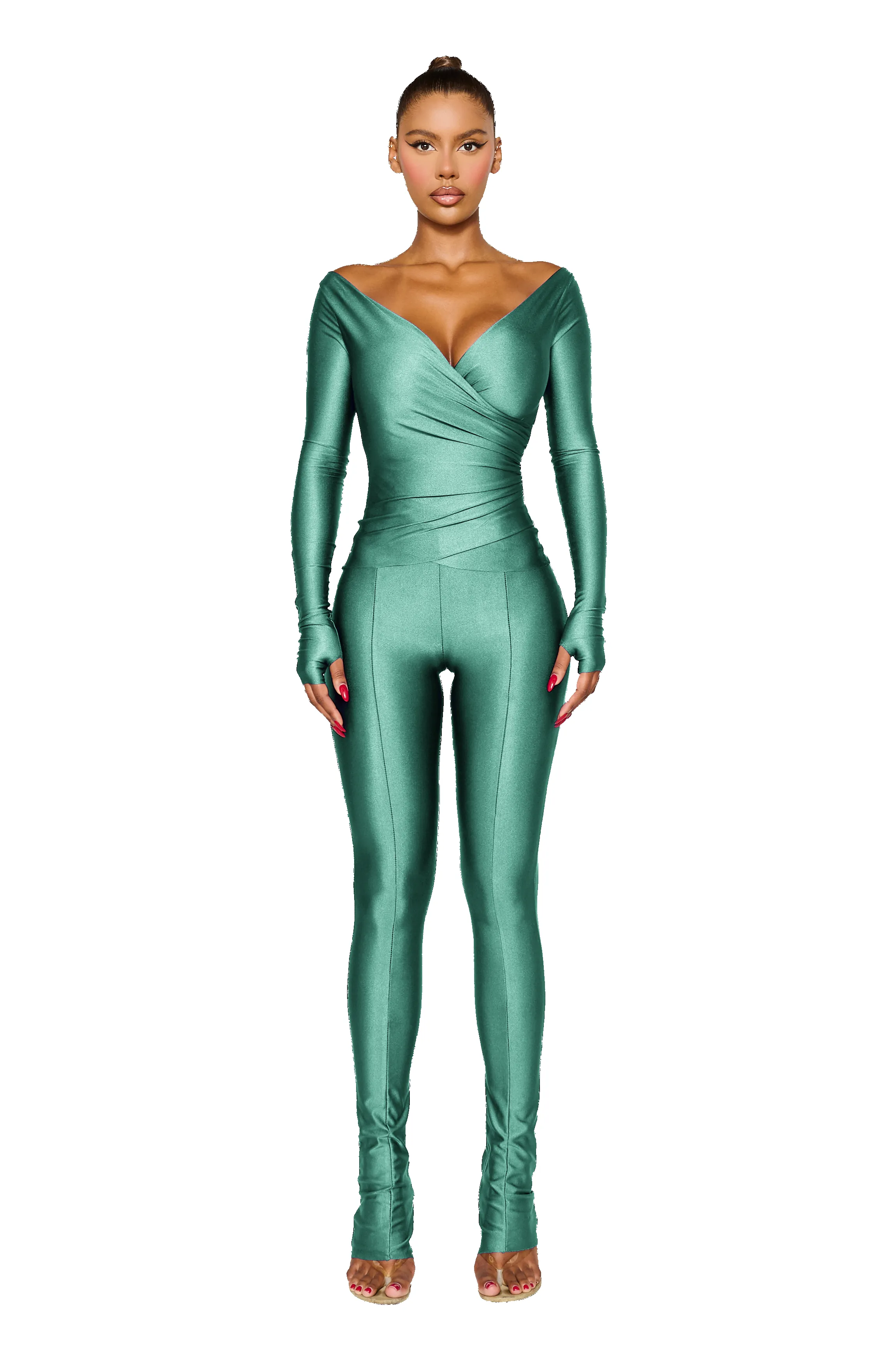 LANAI LONG-SLEEVED TOP - Malachite sold by CouCoo