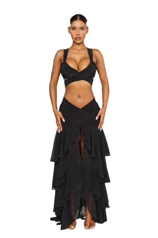 Sani Skirt - Black Pepper sold by CouCoo