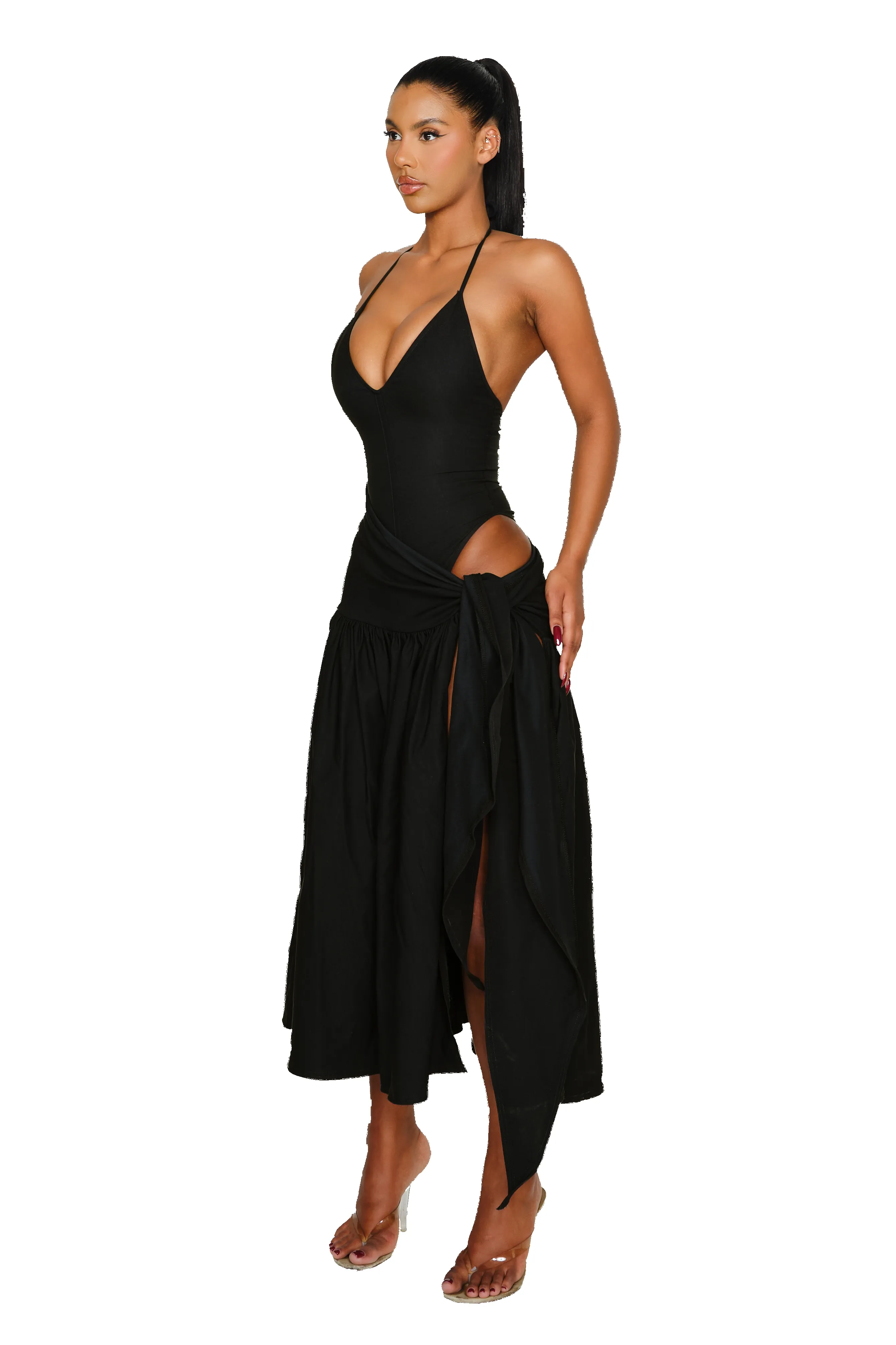 Atacama Dress - Satin Black sold by CouCoo product image thumbnail 2