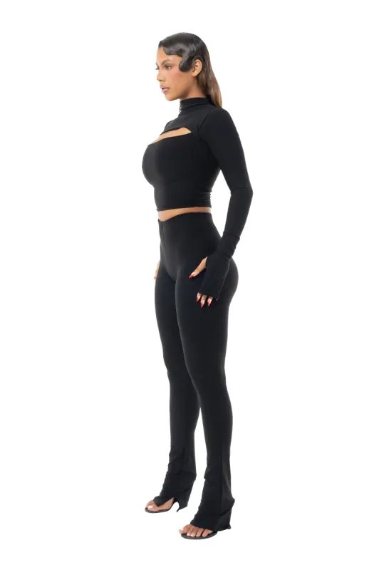Not So Basic, Basic High Rise Side Split Leggings sold by CouCoo