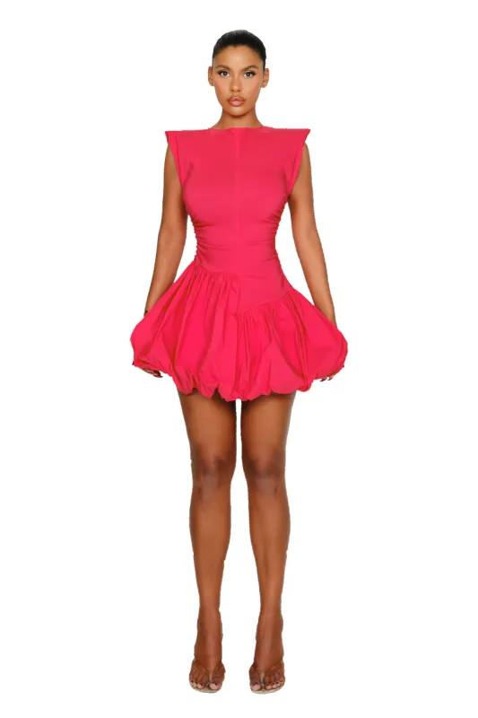 Takla Mini Dress - Hot Hibiscus sold by CouCoo