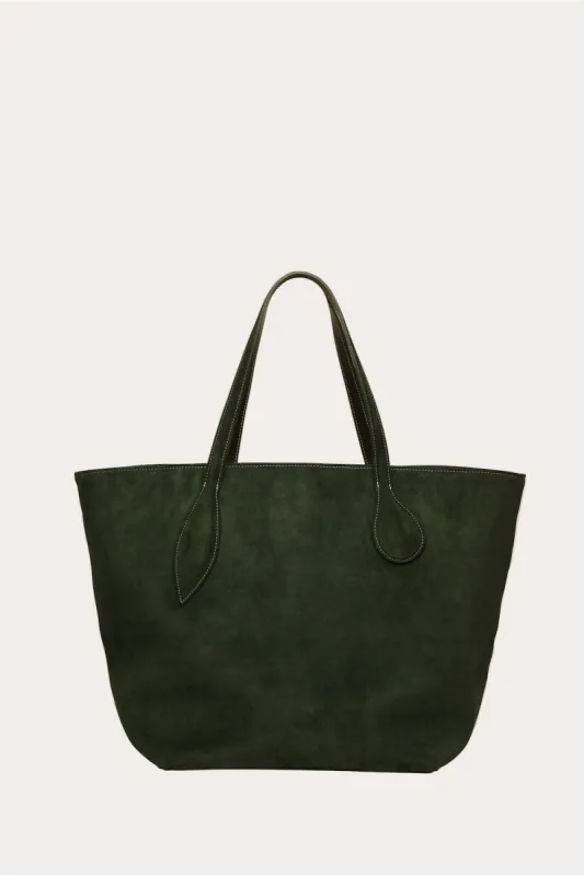 Sprout Tote Hunter Green Suede sold by Little Liffner