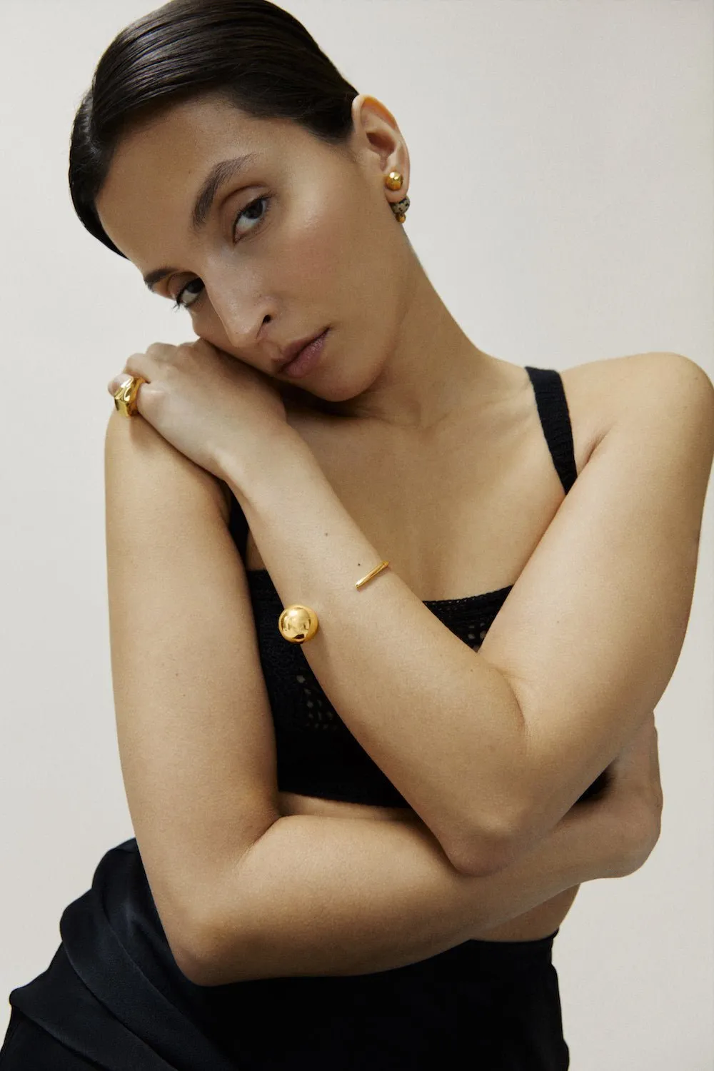 Point & Sphere Bangle Gold sold by Little Liffner product image thumbnail 4