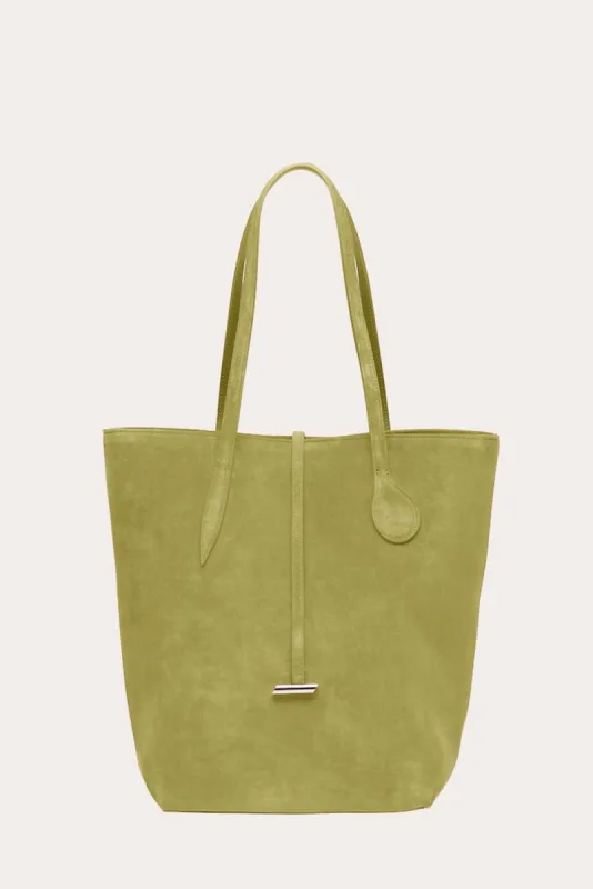 Tall Sprout Tote Army Suede sold by Little Liffner
