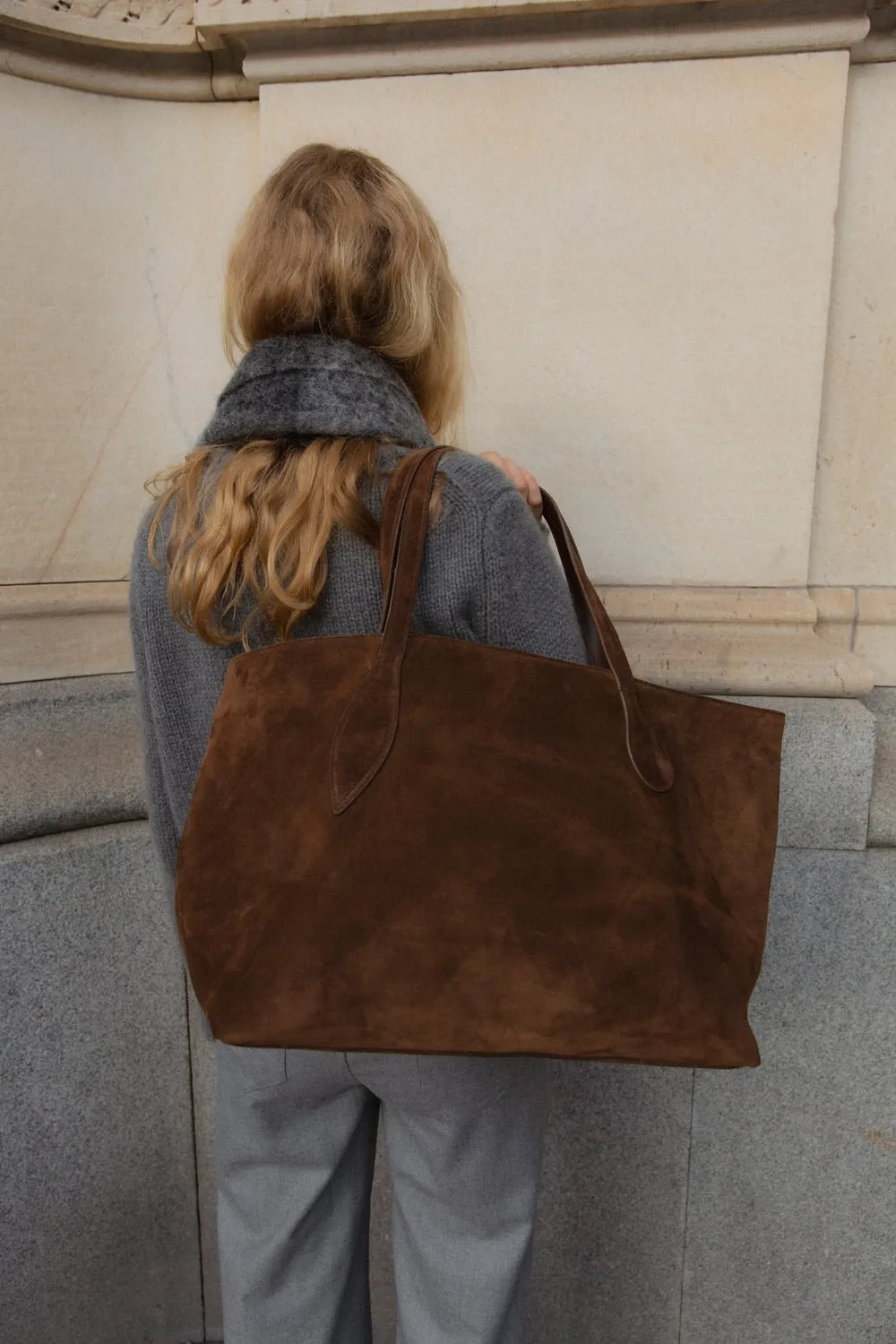 Mega Sprout Tote Chestnut Suede sold by Little Liffner product image thumbnail 5