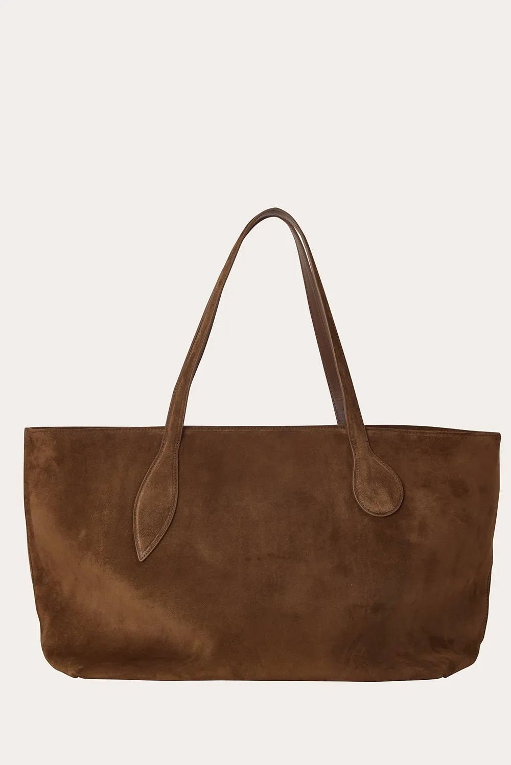 Mega Sprout Tote Chestnut Suede sold by Little Liffner