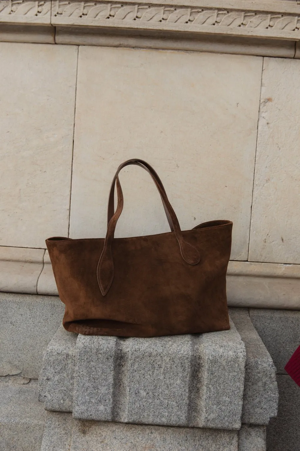 Mega Sprout Tote Chestnut Suede sold by Little Liffner product image thumbnail 3