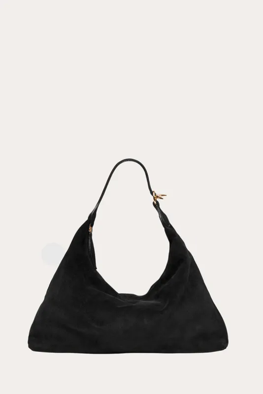 Pillow Shoulder Bag Black Suede sold by Little Liffner