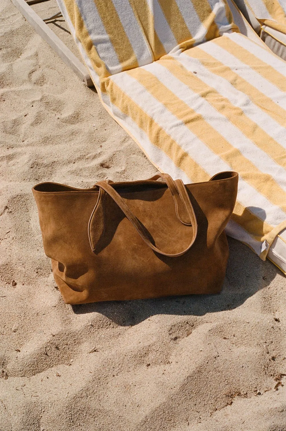 Mega Sprout Tote Light Brown Suede sold by Little Liffner product image thumbnail 2