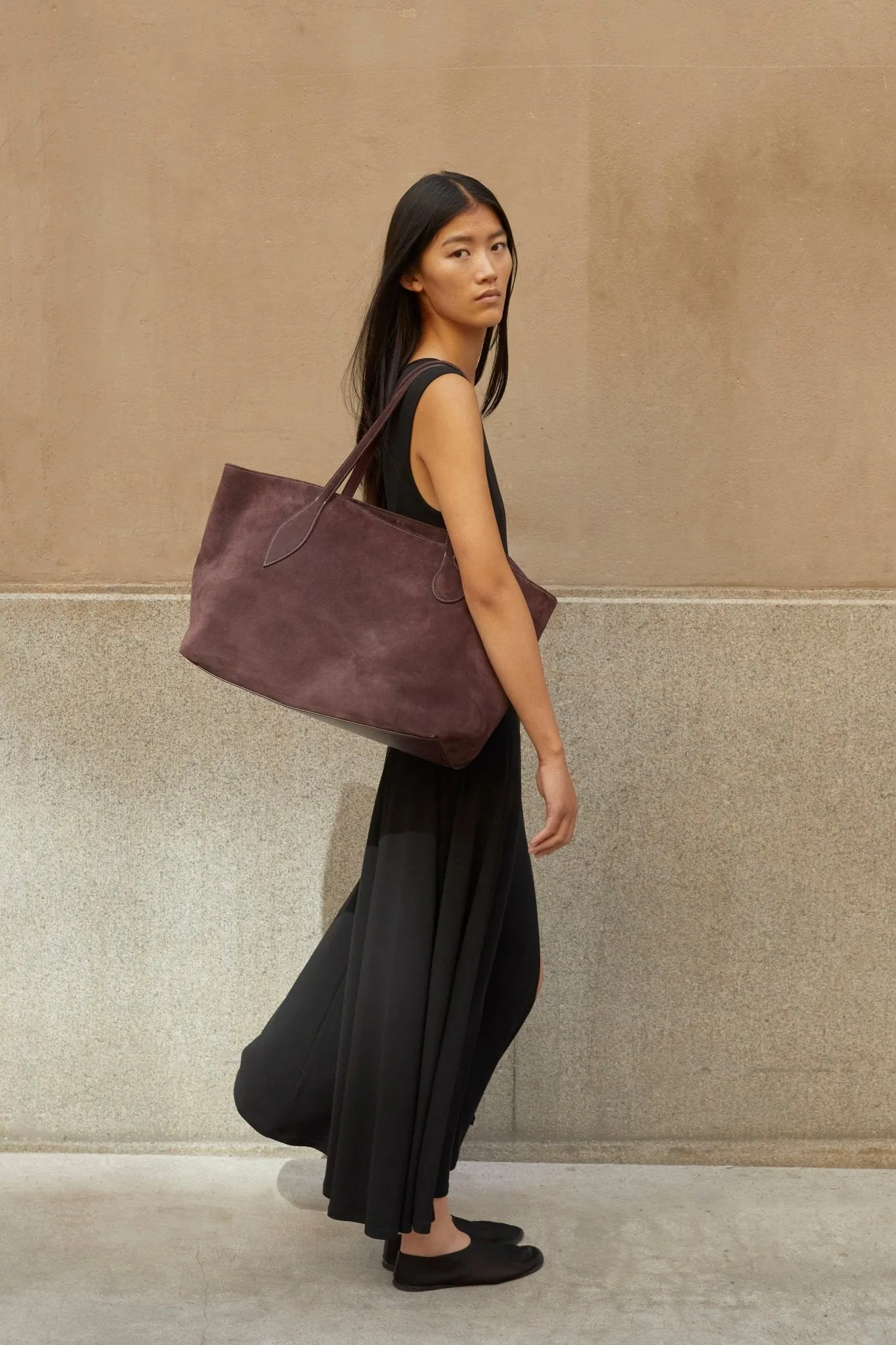 Mega Sprout Tote Amarone Suede sold by Little Liffner product image thumbnail 2