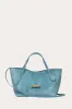 Petite Penne Tote Suede Cadet Blue sold by Little Liffner