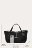 Petite Penne Tote Suede Cadet Blue sold by Little Liffner