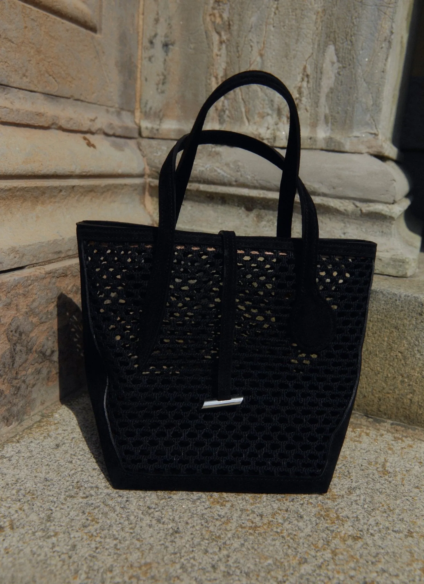 Sprout Tote Mini Black Crochet - 40% off | Parallel