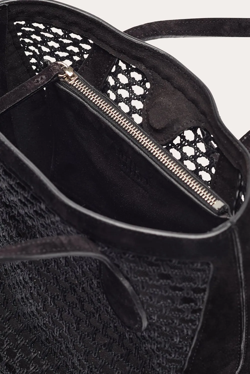 LITTLE LIFFNER◆SPROUT TOTE MINI BLACK CROCHET Sprout Tote Mini Black Crochet - 40% off | Parallel