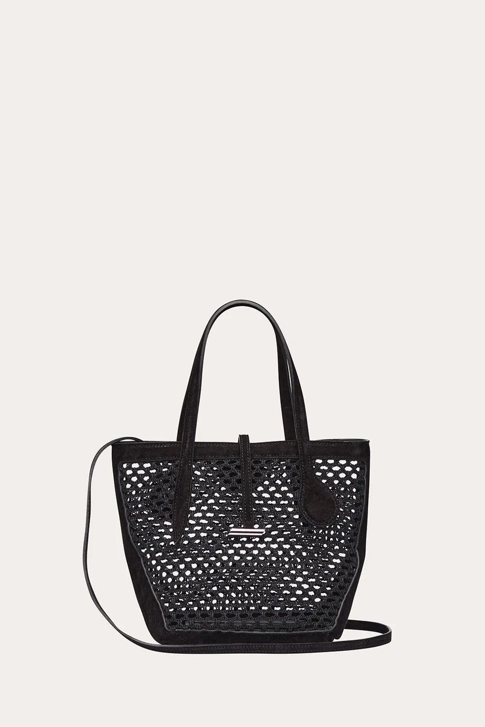 LITTLE LIFFNER◆SPROUT TOTE MINI BLACK CROCHET Sprout Tote Mini Black Crochet - 40% off | Parallel