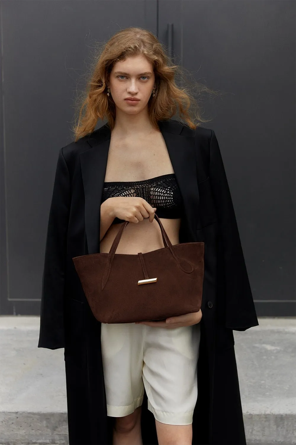 Petite Penne Tote Suede Dark Brown - 20% off sold by Little Liffner product image thumbnail 2