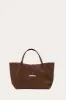 Petite Penne Tote Suede Dark Brown sold by Little Liffner